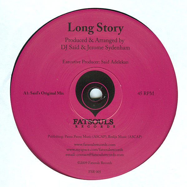 DJ Said : Long Story (12")