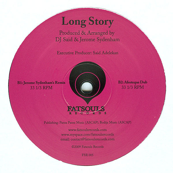 DJ Said : Long Story (12")