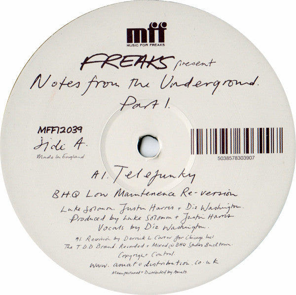 Freaks : Notes From The Underground Part 1 (12")