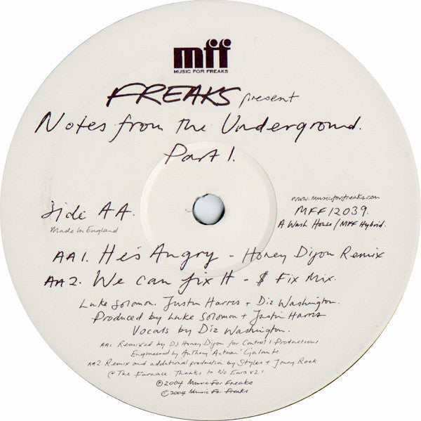 Freaks : Notes From The Underground Part 1 (12")