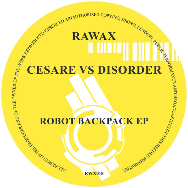 Cesare vs. Disorder : Robot Backpack EP (12")