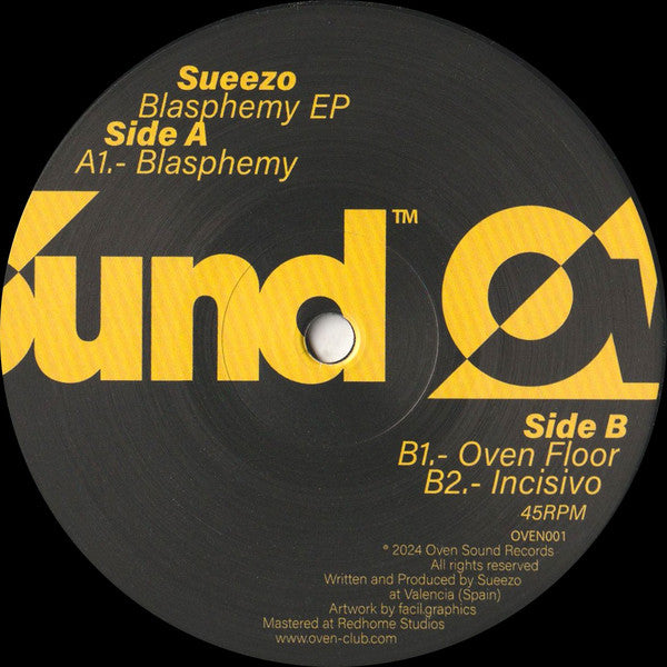 Sueezo : Blasphemy EP (12", EP)