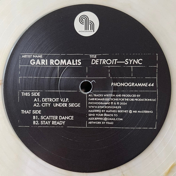 Gari Romalis : Detroit - Sync (12", EP)