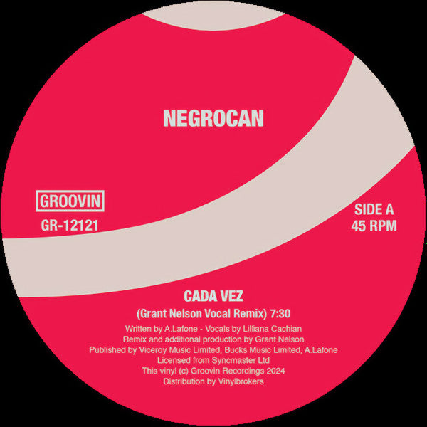 Negrocan : Cada Vez (12", RE, Whi)