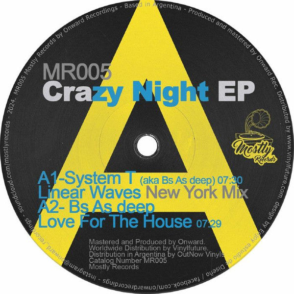 Bs As Deep, Nicola Brusegan : Crazy Night EP (12", EP)