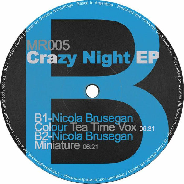 Bs As Deep, Nicola Brusegan : Crazy Night EP (12", EP)