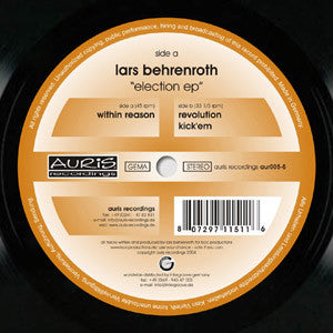 Lars Behrenroth : Election EP (12", EP)
