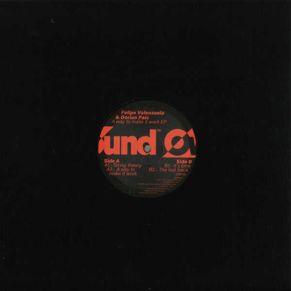 Felipe Valenzuela & Dorian Paic : A Way To Make It Work (12", EP)