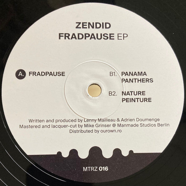Zendid : Fradpause EP (12", EP, 180)