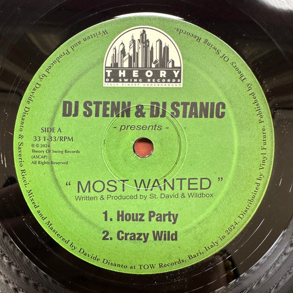 DJ Stenn & DJ Stanic : Most Wanted (12", EP)