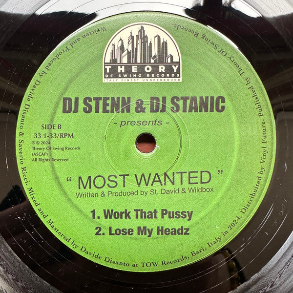 DJ Stenn & DJ Stanic : Most Wanted (12", EP)