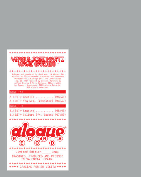 Vsan (2) & José Martí (3) : Wave Garden EP (12", EP, Ltd)
