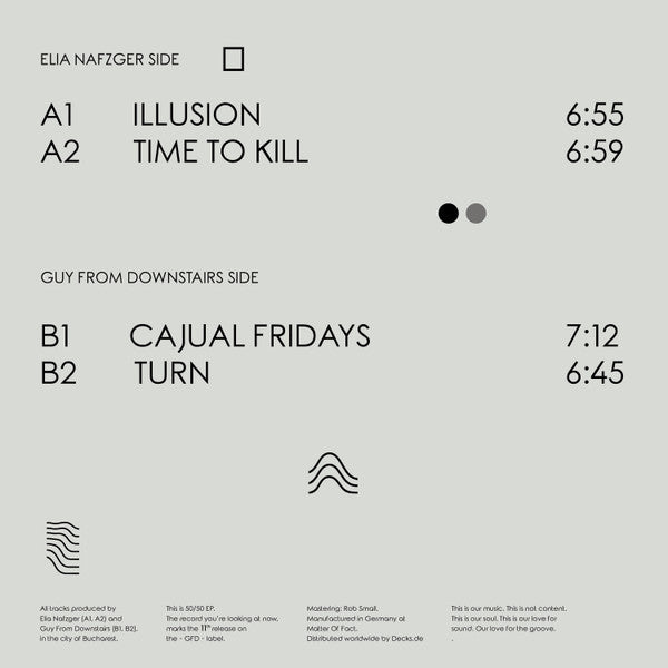 Guy From Downstairs, Elia Nafzger : 50/50 EP (12", EP, Gre)