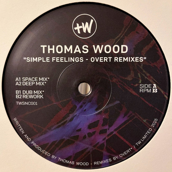 Thomas Wood : Simple Feelings - Overt Remixes (12")