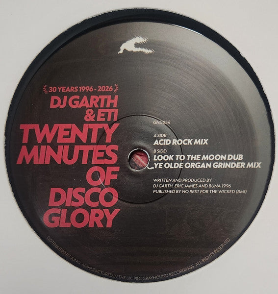 DJ Garth & E.T.I. : Twenty Minutes Of Disco Glory (12", RE)