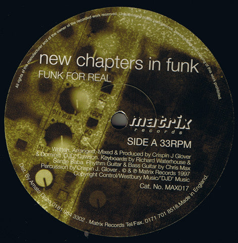 New Chapters In Funk : Funk For Real (12")