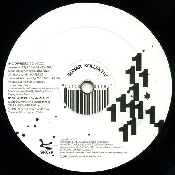 Clara Hill : Nowhere (I Can Go) (12")
