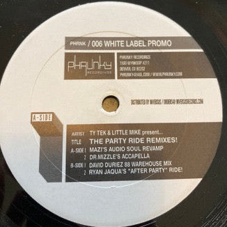 Ty Tek & Little Mike : The Party Ride! (12", Promo, W/Lbl)