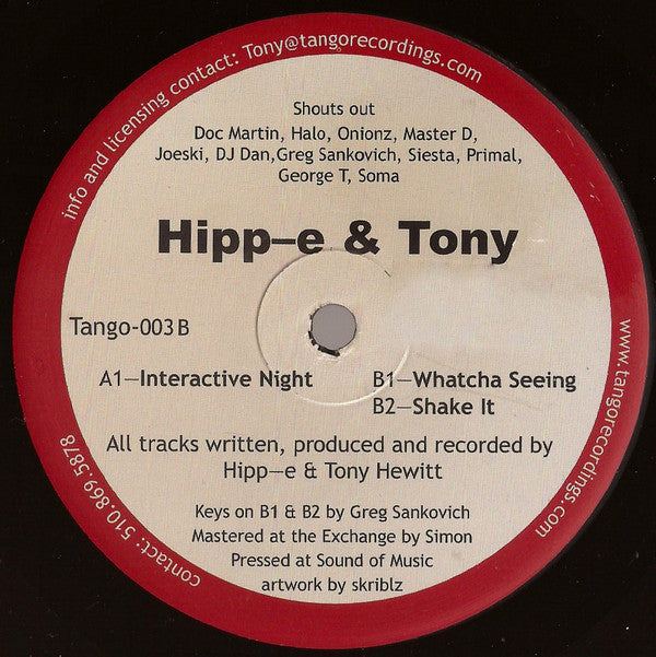 Hipp-E & Tony : Interactive Night E.P. (12", EP)