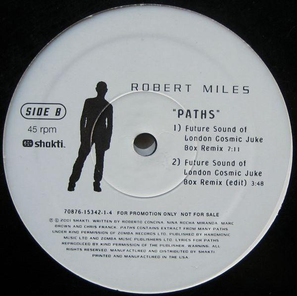 Robert Miles : Paths (12", Promo)