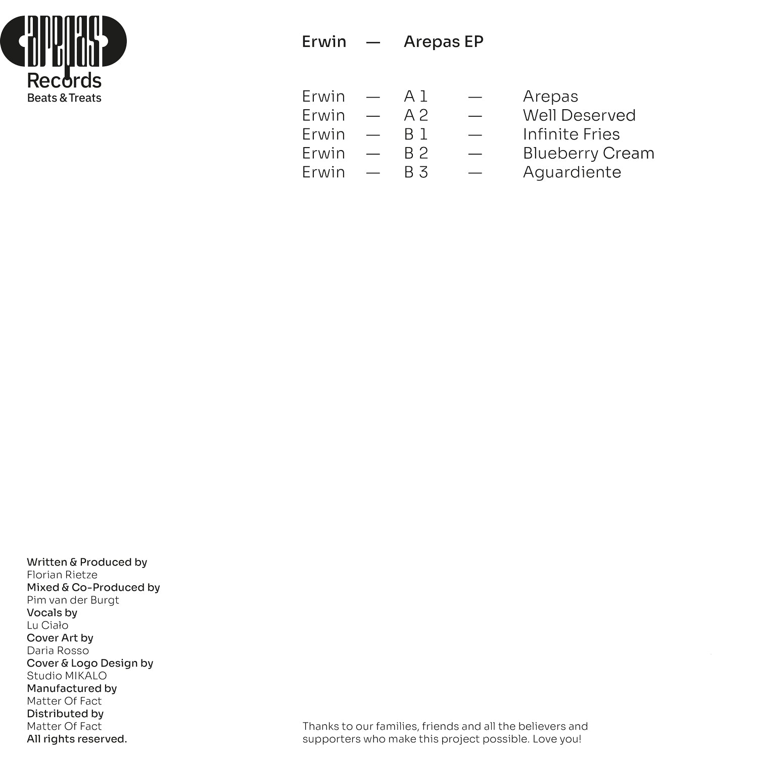 Erwin - Arepas Ep (Arepas Records) (M)