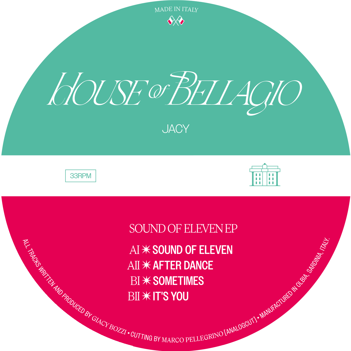 Jacy - Sound Of Eleven Ep (House Of Bellagio) (M)
