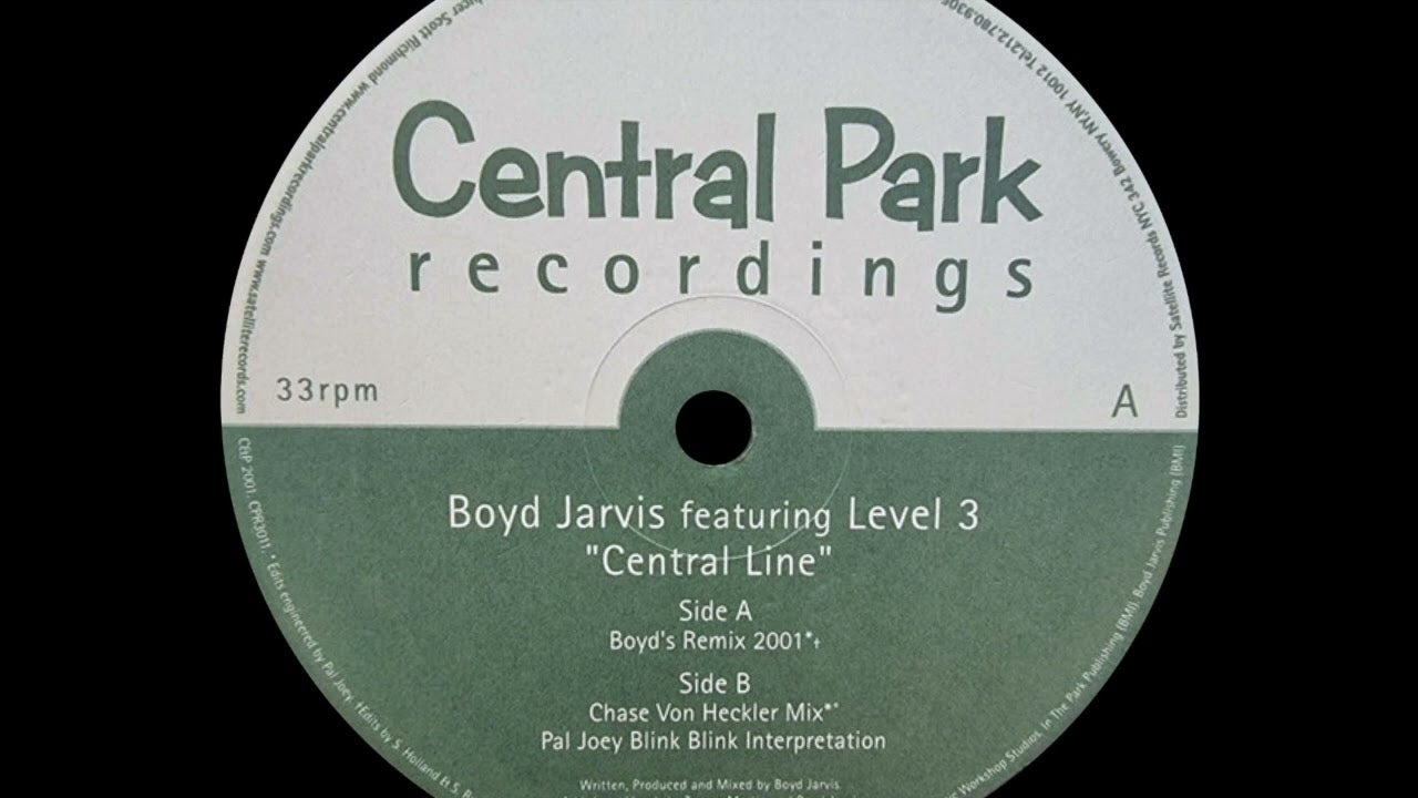 Boyd Jarvis Featuring Level 3  - Central Line (Central Park Recordings) (VG+)