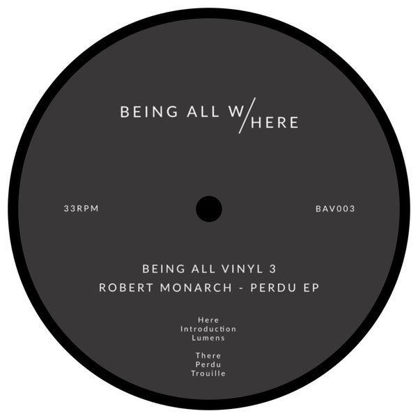 Robert Monarch : Perdu EP (12", EP)
