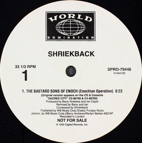 Shriekback : The Bastard Sons Of Enoch (12", Promo)