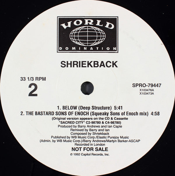 Shriekback : The Bastard Sons Of Enoch (12", Promo)