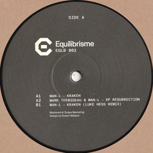 Man-L, Mark Thibideau, Luke Hess : Kraken (12", EP)