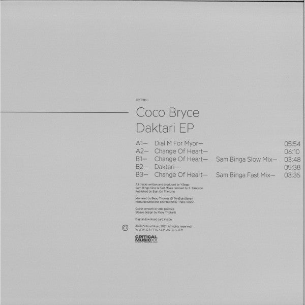 Coco Bryce : Daktari EP (12", EP, Gre)
