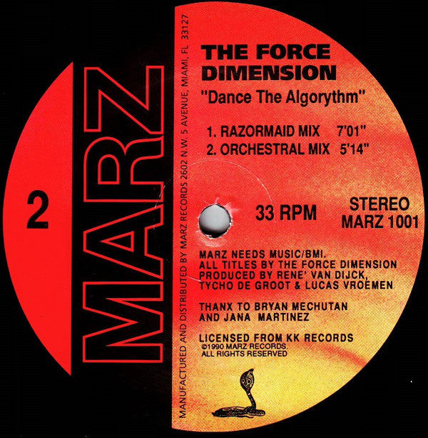 The Force Dimension : Dance The Algorythm / Algorythm (12")