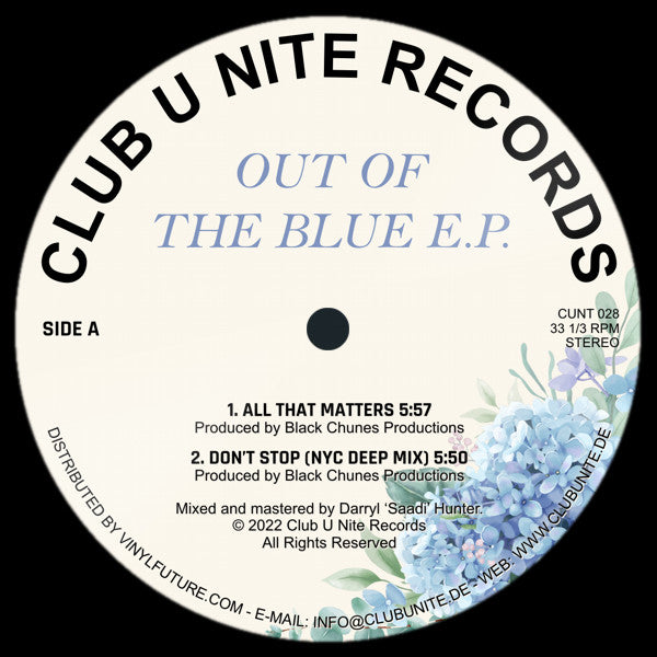 Black Chunes Productions / Manhattan Project : Out Of The Blue E.P. (12", EP, Blu)