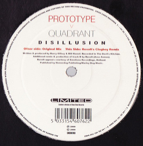 Prototype (4) v Quadrant (3) : Disillusion (12")