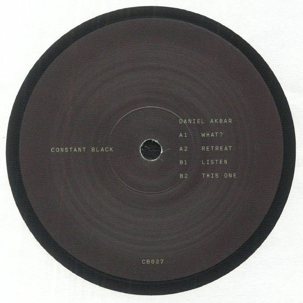 Daniel Akbar : What? (12", EP)