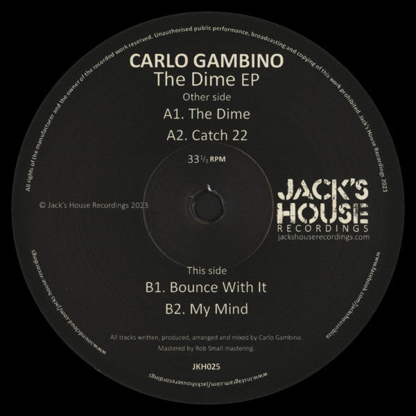 Carlo Gambino : The Dime EP (12", EP)