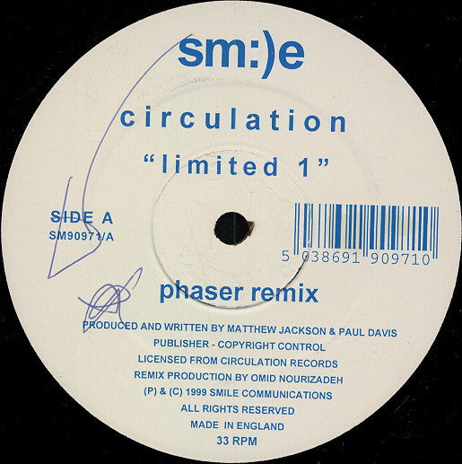 Circulation : Limited 1 (12")