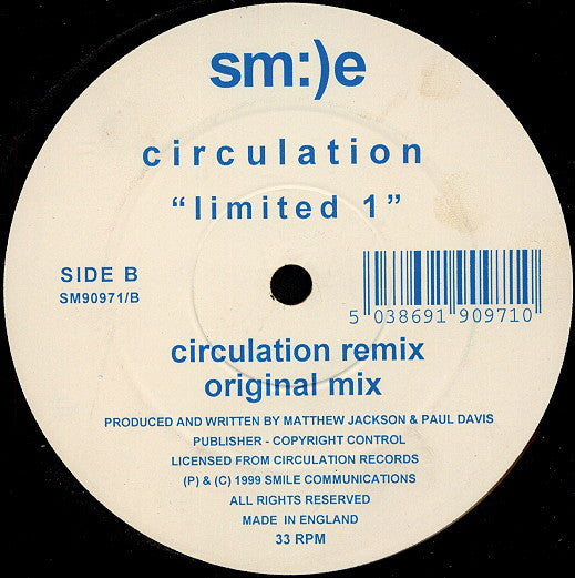 Circulation : Limited 1 (12")
