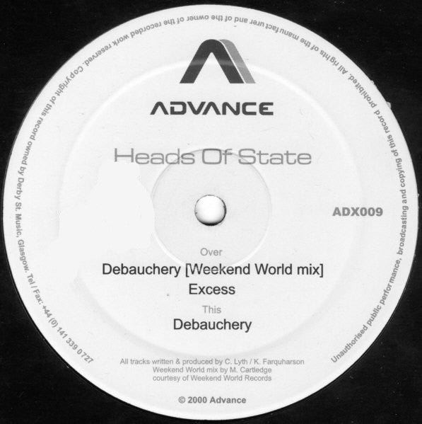 Heads Of State : Debauchery (12")