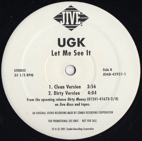 UGK : Let Me See It (12", Promo)