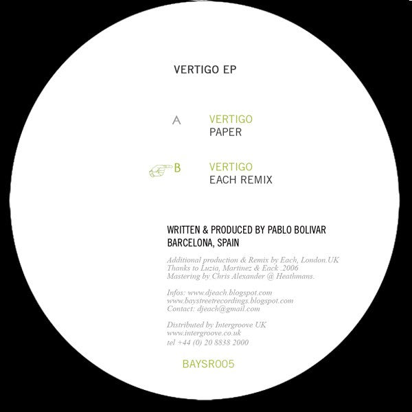 Paper : Vertigo EP (12")