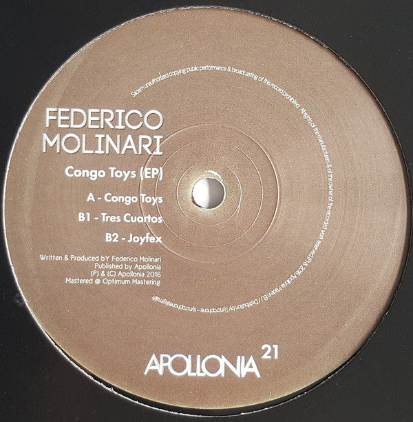 Federico Molinari : Congo Toys EP (12", EP, 180)
