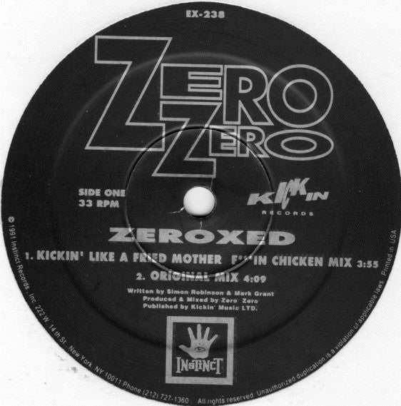 Zero Zero : Zeroxed / Sanity Clause (12")