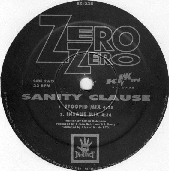 Zero Zero : Zeroxed / Sanity Clause (12")