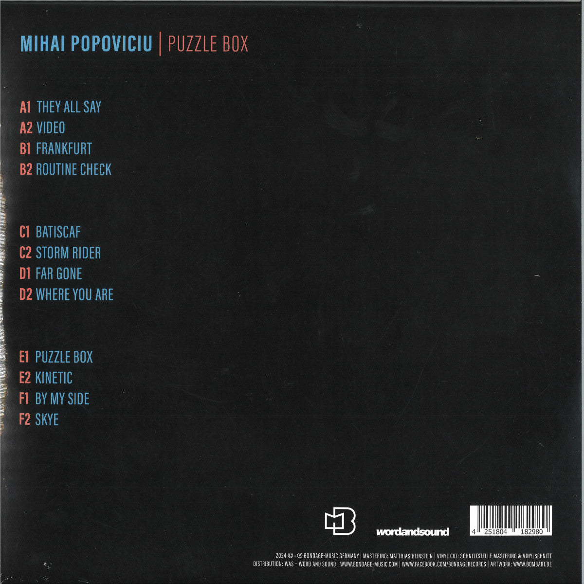 Mihai Popoviciu - Puzzle Box 3xLP (Bondage Music) (M)