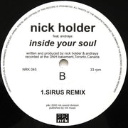 Nick Holder Feat. Andraya : Inside Your Soul (2x12")
