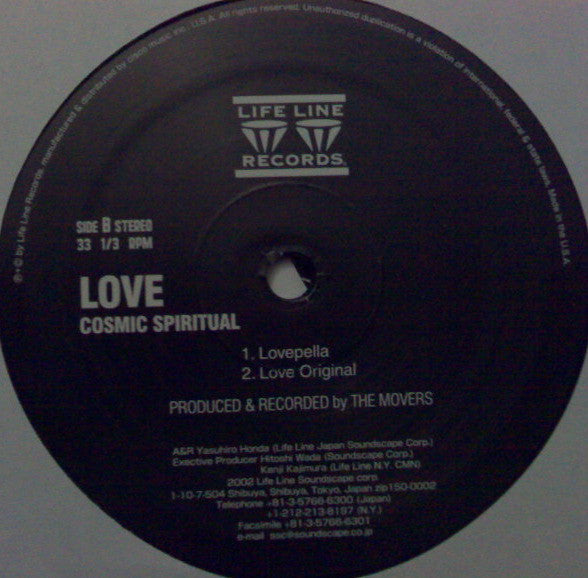 The Movers : Love Cosmic Spiritual (12")