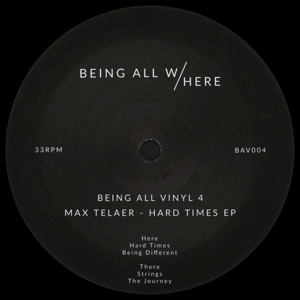 Max Telaer : Hard Times EP (12", EP)
