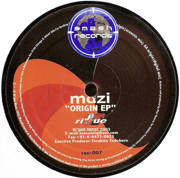 Mazi* : Origin EP (12", EP)